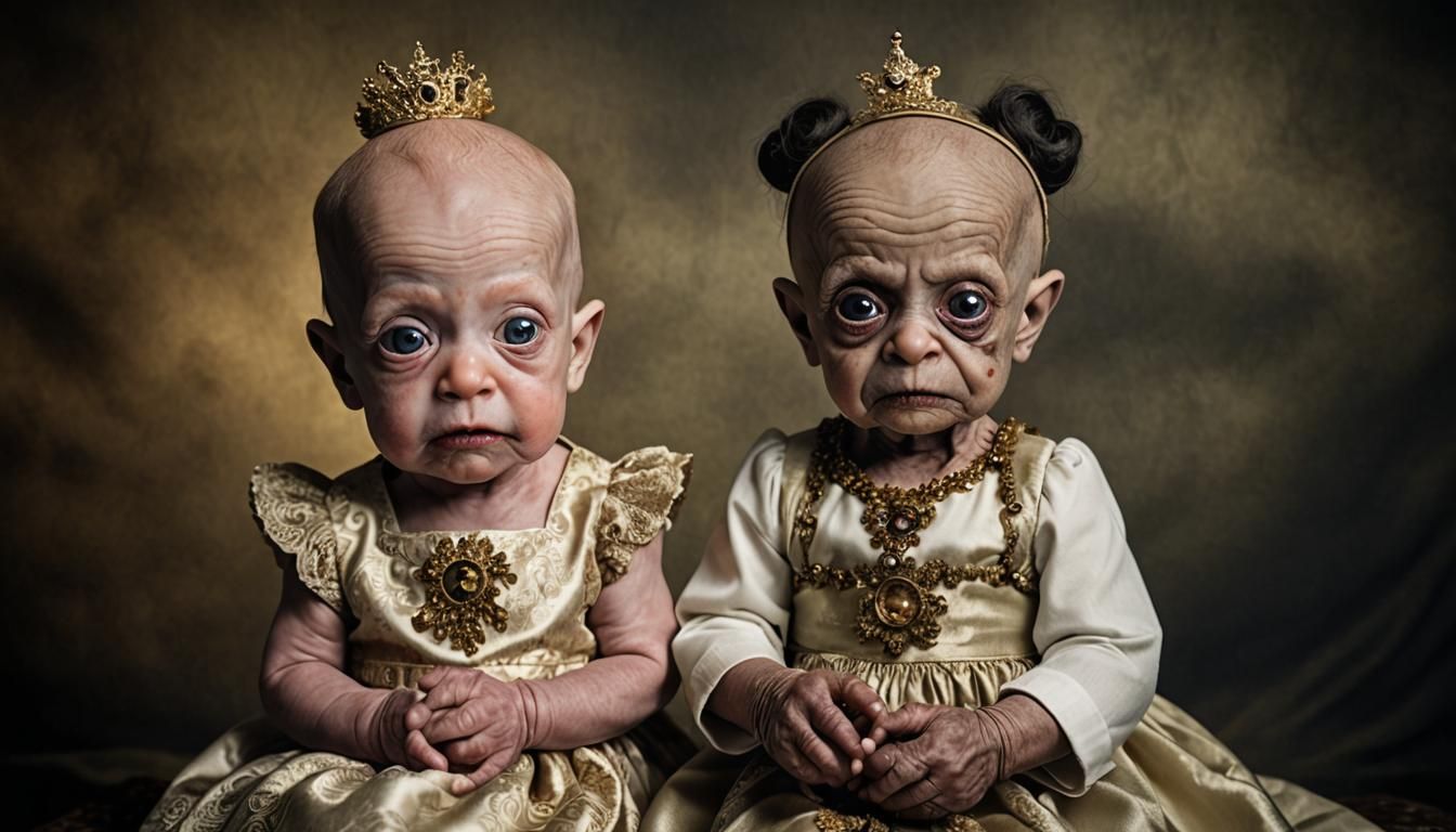 Surreal Portrait of Polydactyl Siblings