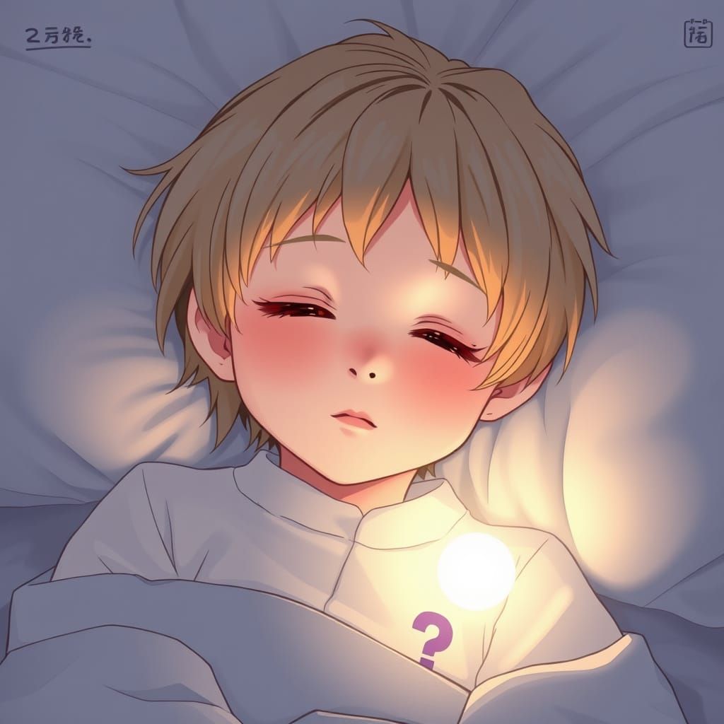 Dreamy Girl in Cozy Slumber