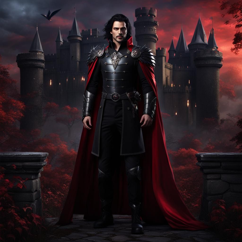 Vampire Count in Gothic Castle Concept Art