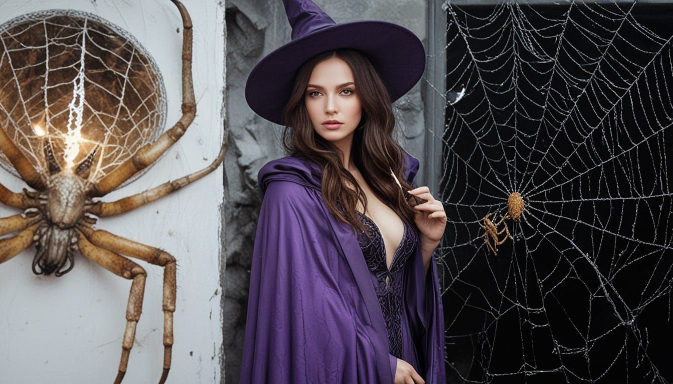 Surreal Witch Embarks in a Dreamlike Realm of Spiders and We...