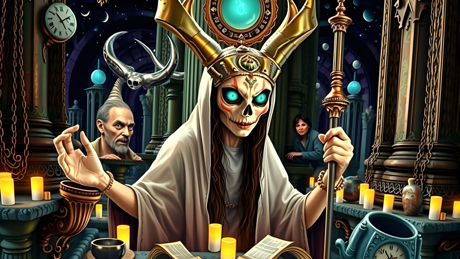 Gothic Eldritch Cathedral in Vivid Colors