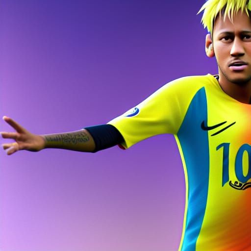 Neymar as Pixar-Style 3D Digital Art