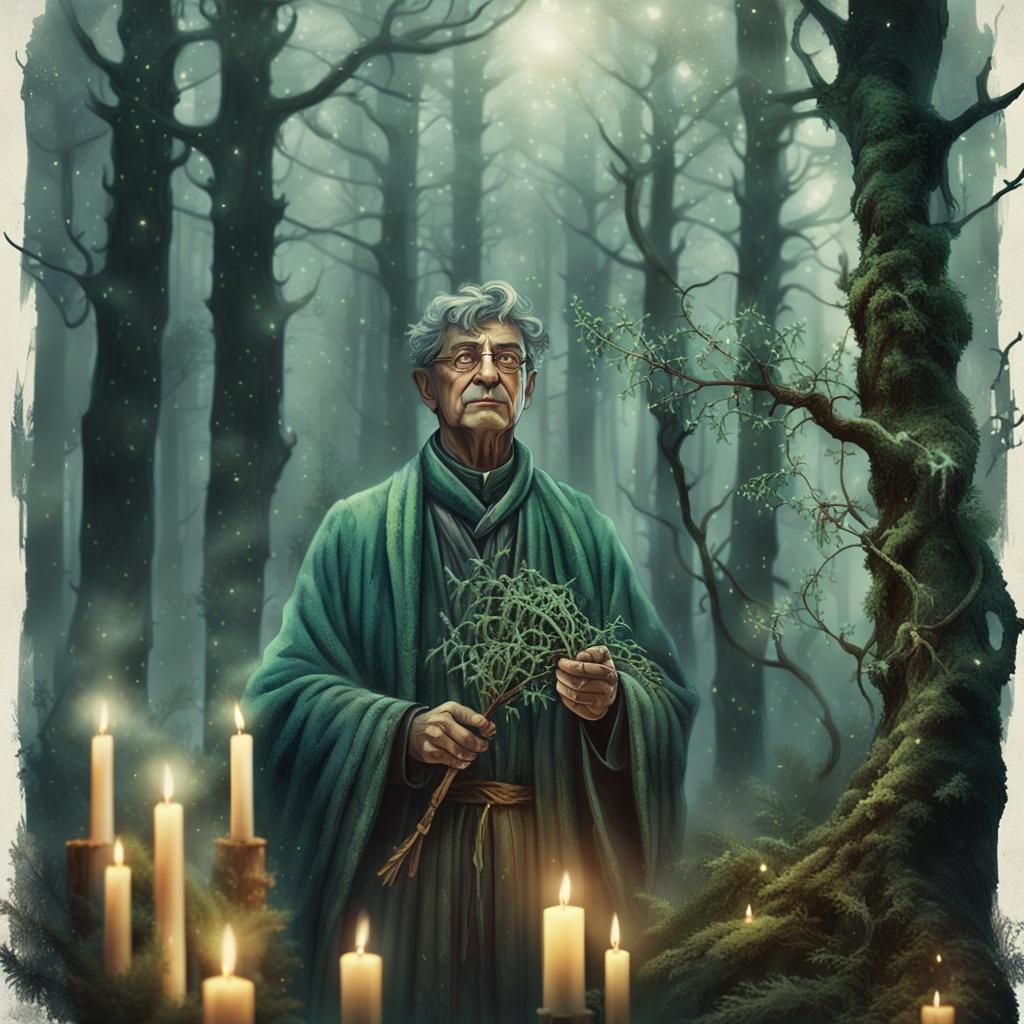 Guy Debord as Druid in Mystic Forest