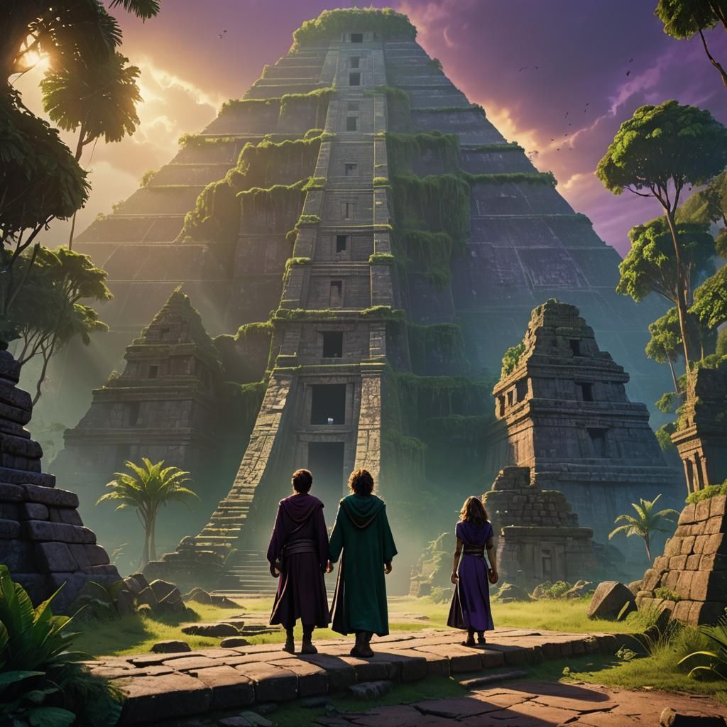 Harry Potter Explores Ancient Pyramids: Fantasy Art