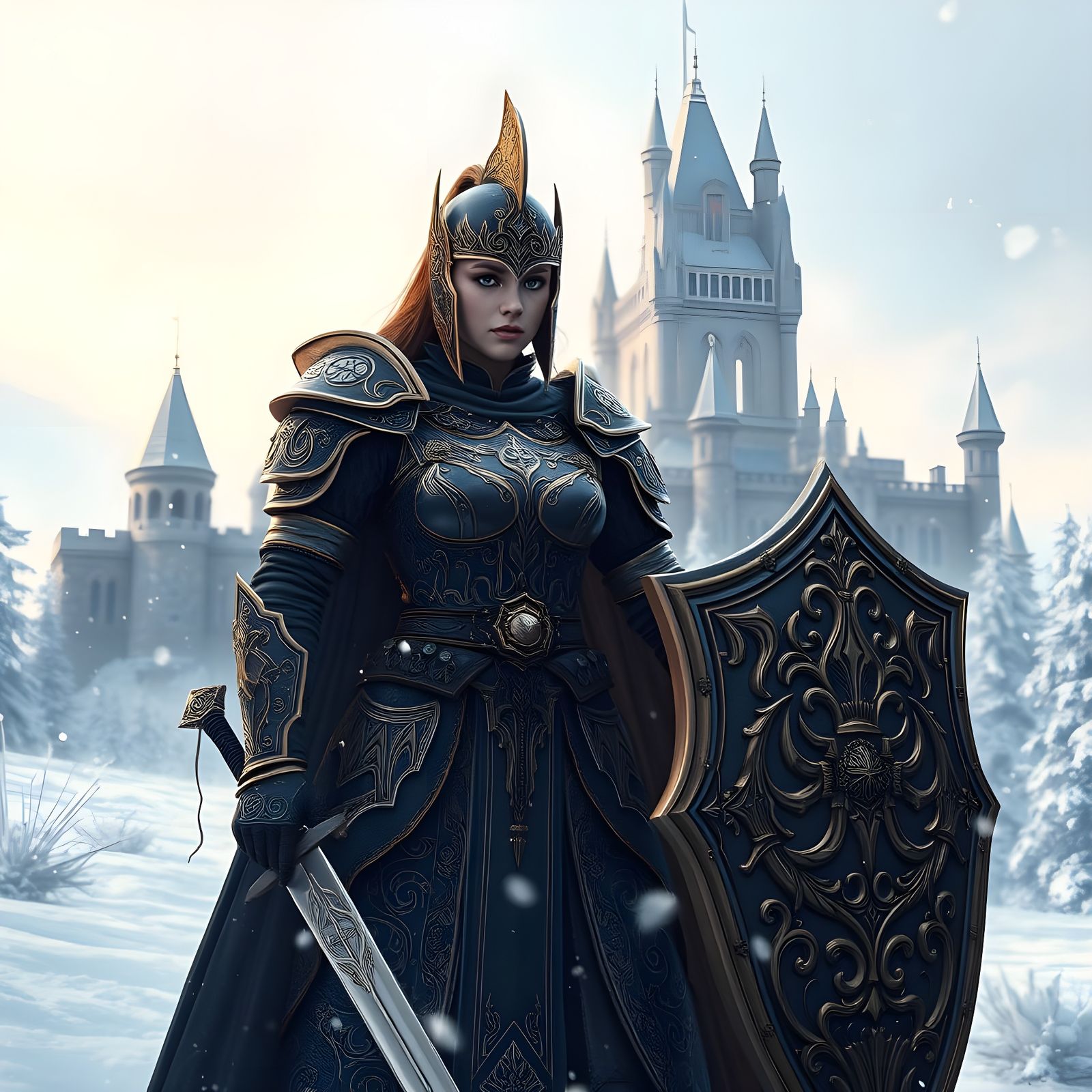 Ethereal Paladin Embarks in Winter Wonderland