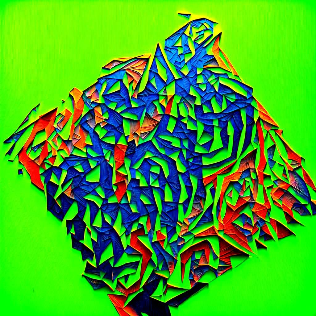 Abstract Rectangle of Vibrating Strings in Dada Style