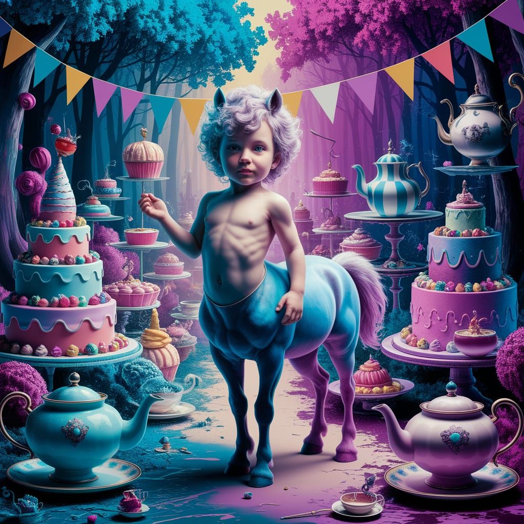 Young Centaur at a Magical Forest Party