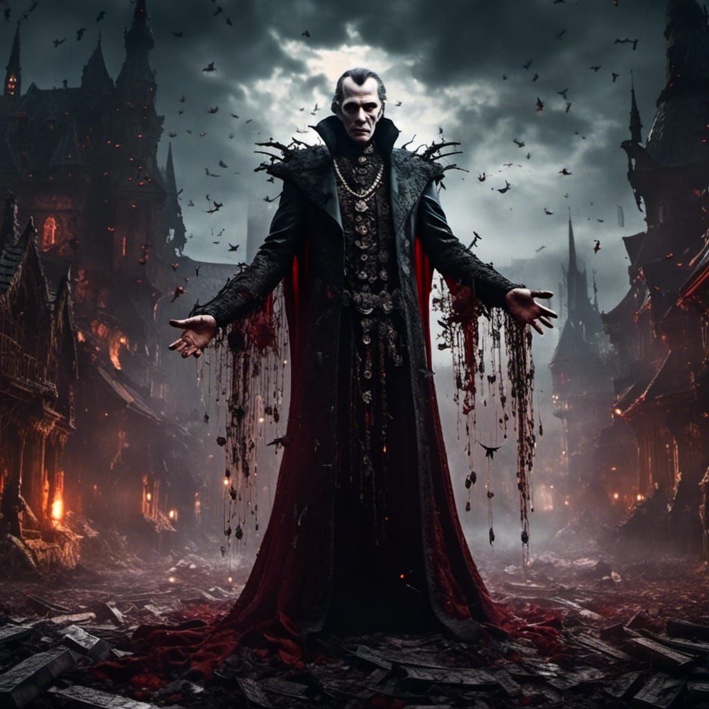 Dark Fantasy Dracula Portrait in 8k Resolution