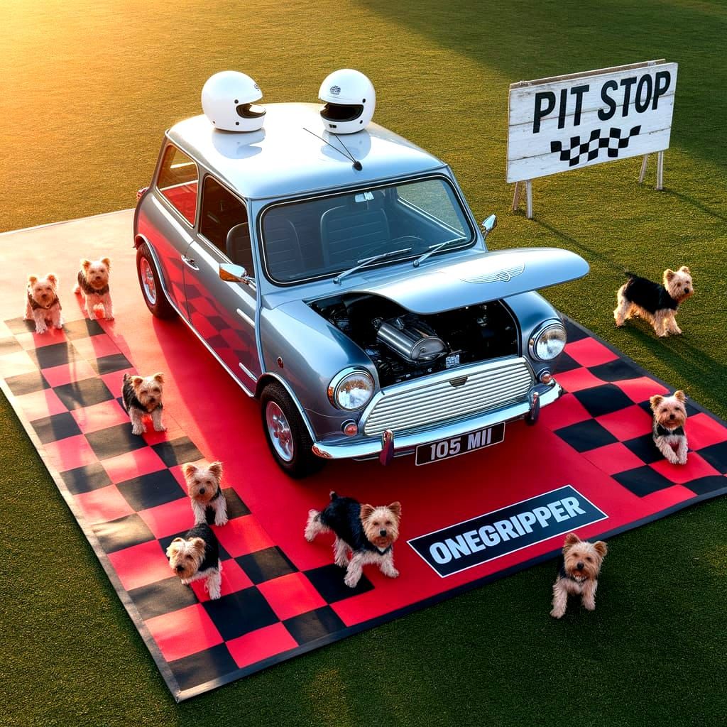 1965 Morris Mini Cooper S at Pit Stop