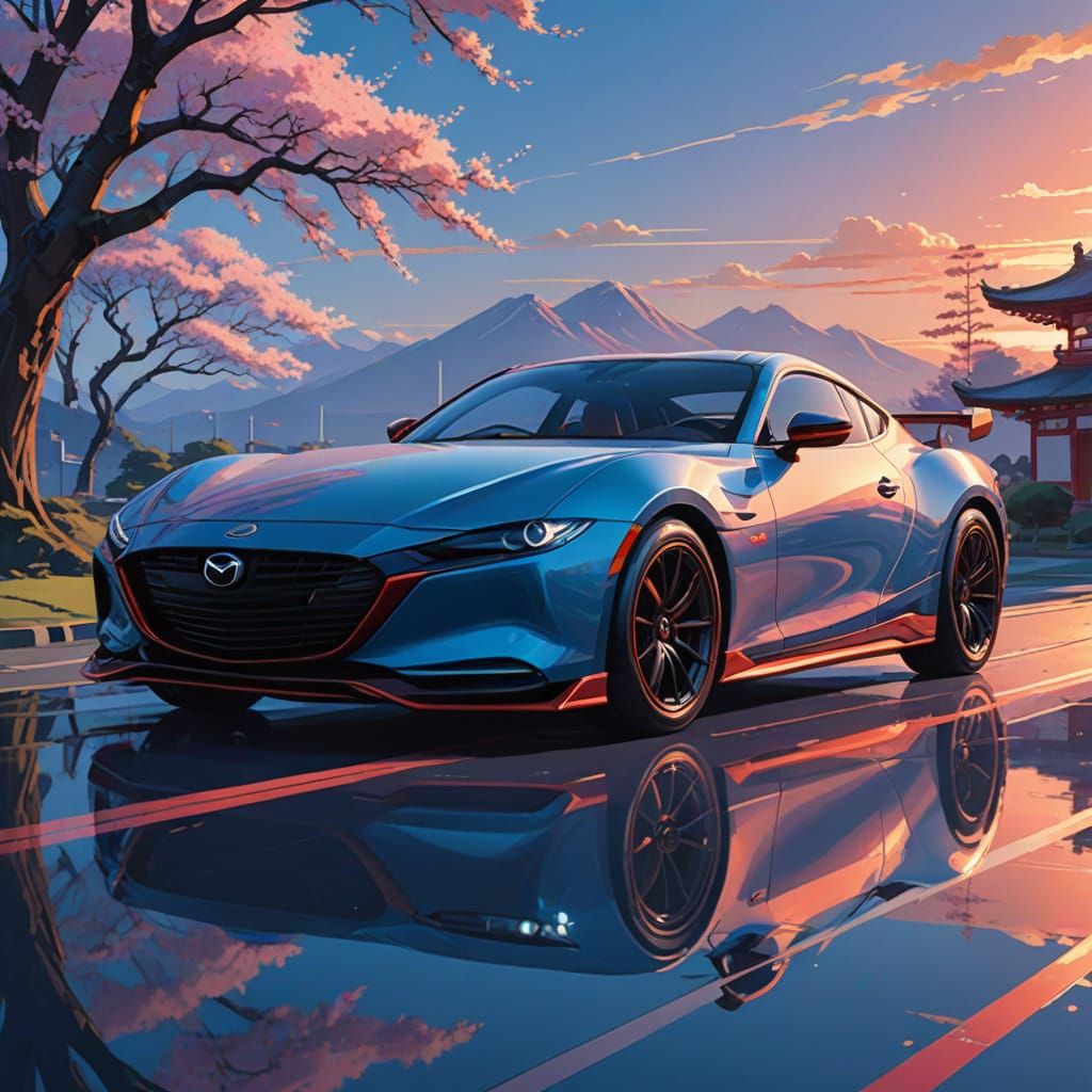 sleek, high-performance Mazda RX8,