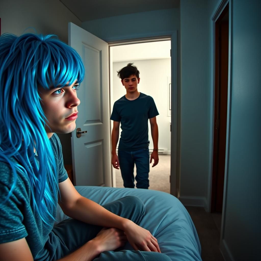 Concern and Departure: An Emotional Digital Painting