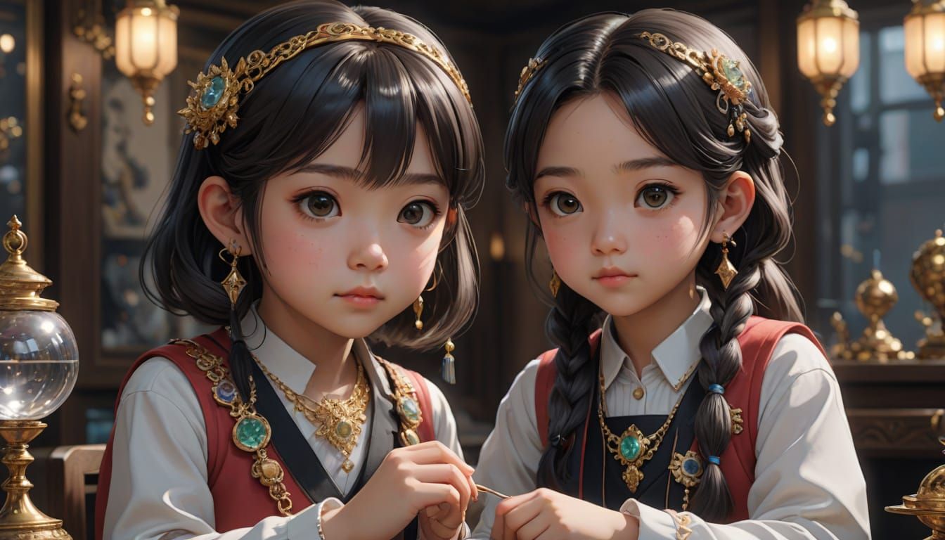 Ethereal Anime Princess in Vibrant 3D Concept Art