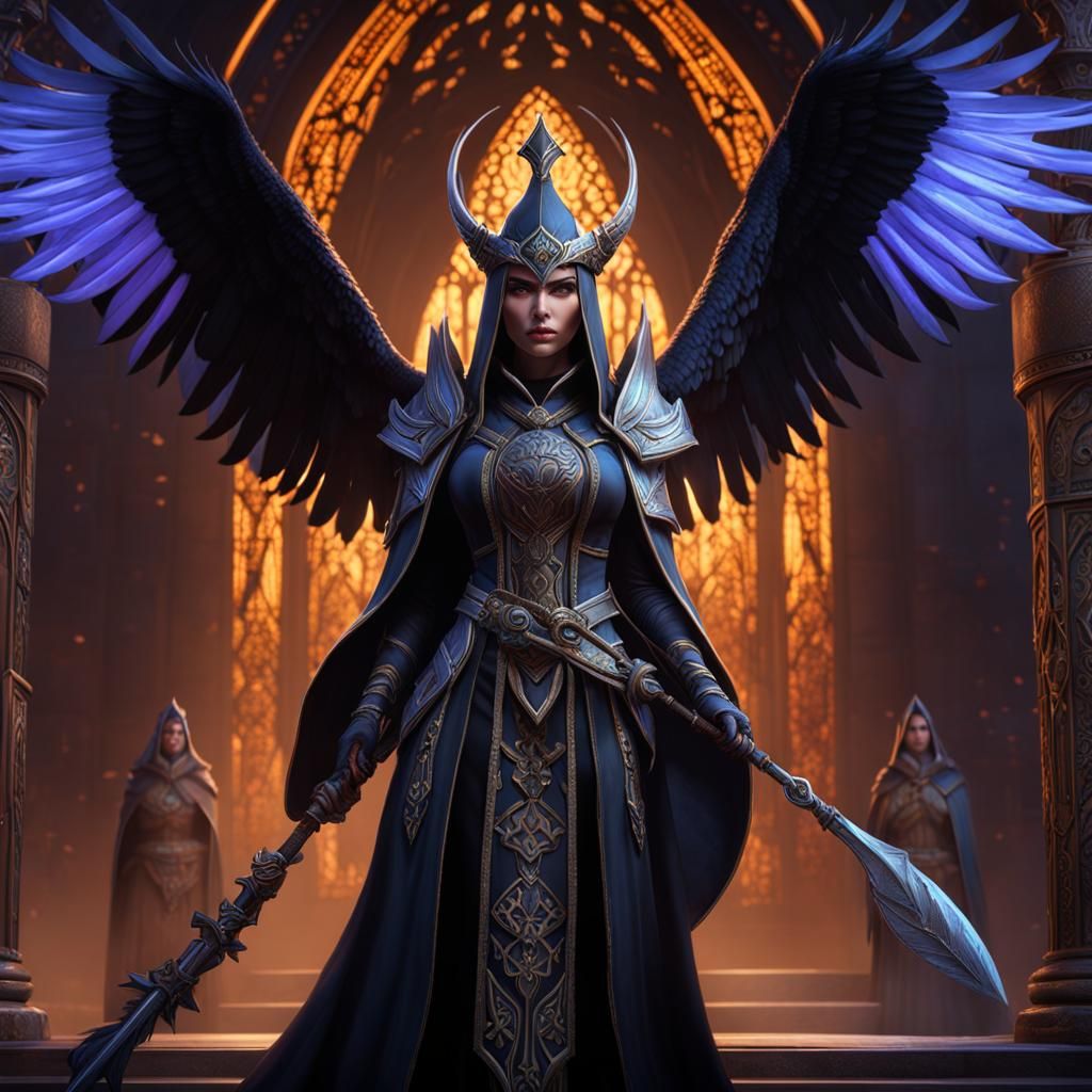 Shadar-Kai Grave Cleric of the Raven Queen