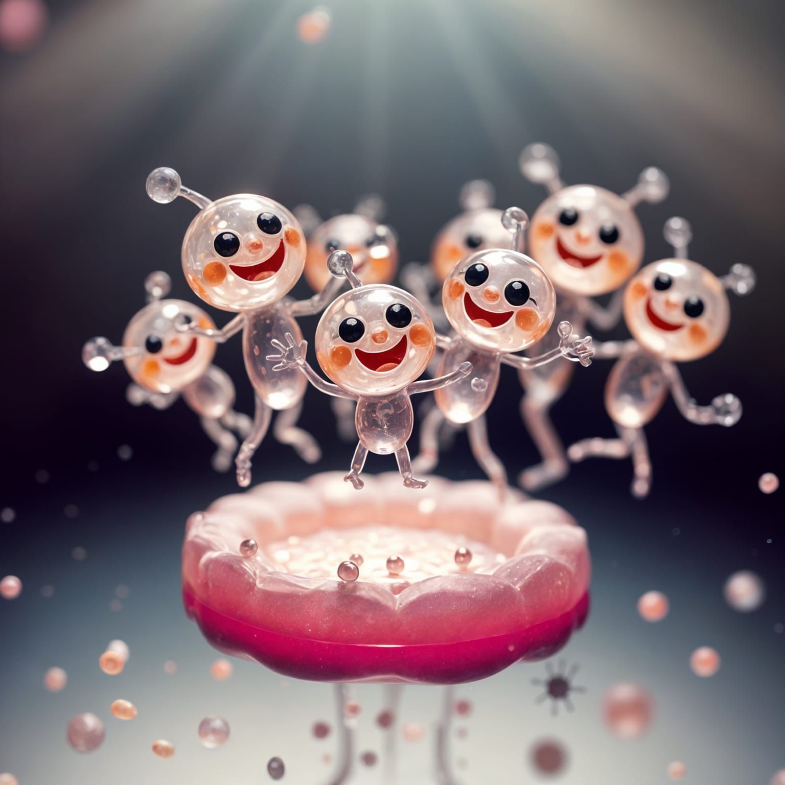 Microscopic Life Dancing in Petri Dish