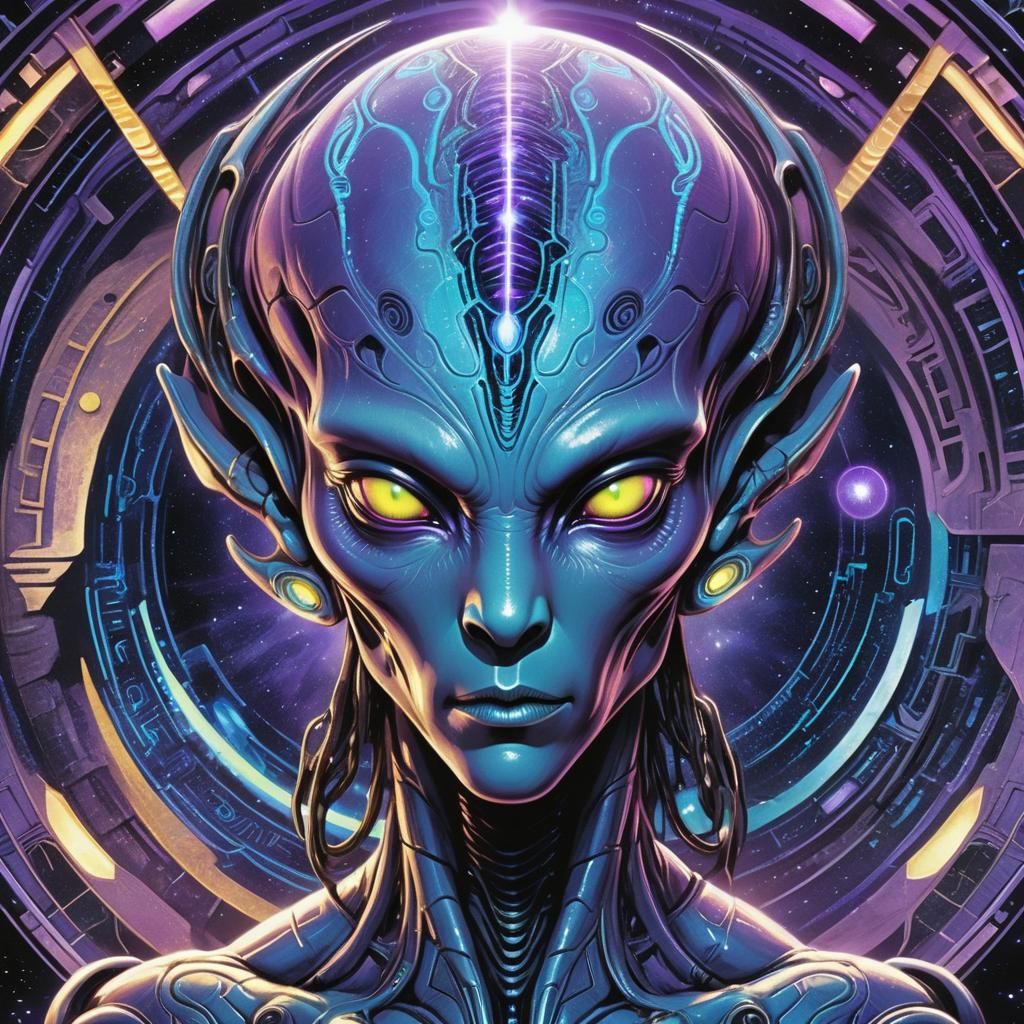 Alien Before Stargate in Manga Style