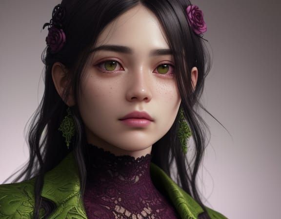 Unsettling Surreal Portrait of Child with Adult Anxieties