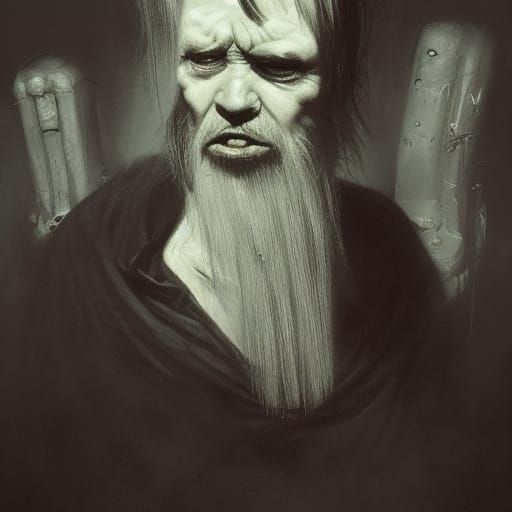 Nightmarish Boogieman in Gothic Horror Style