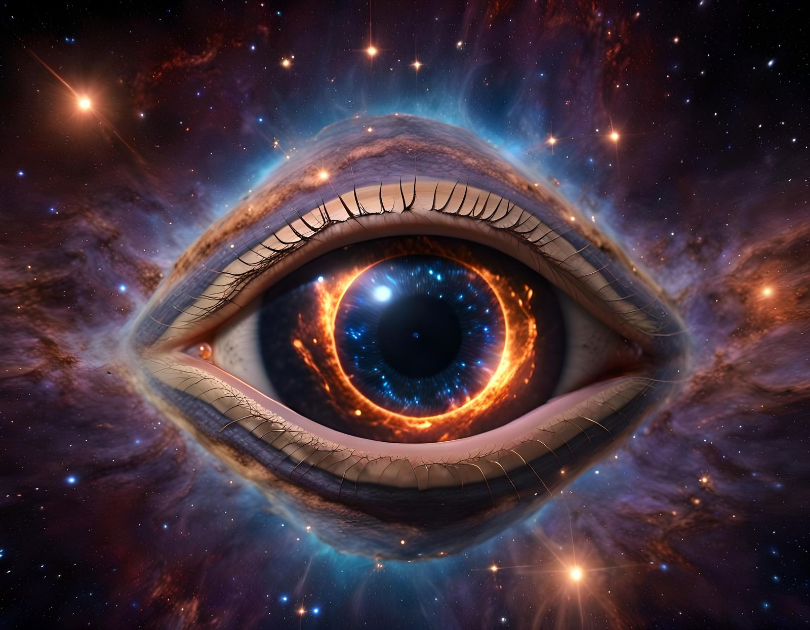 Galactic Eye: A Hyperrealistic Deep-Space Dream