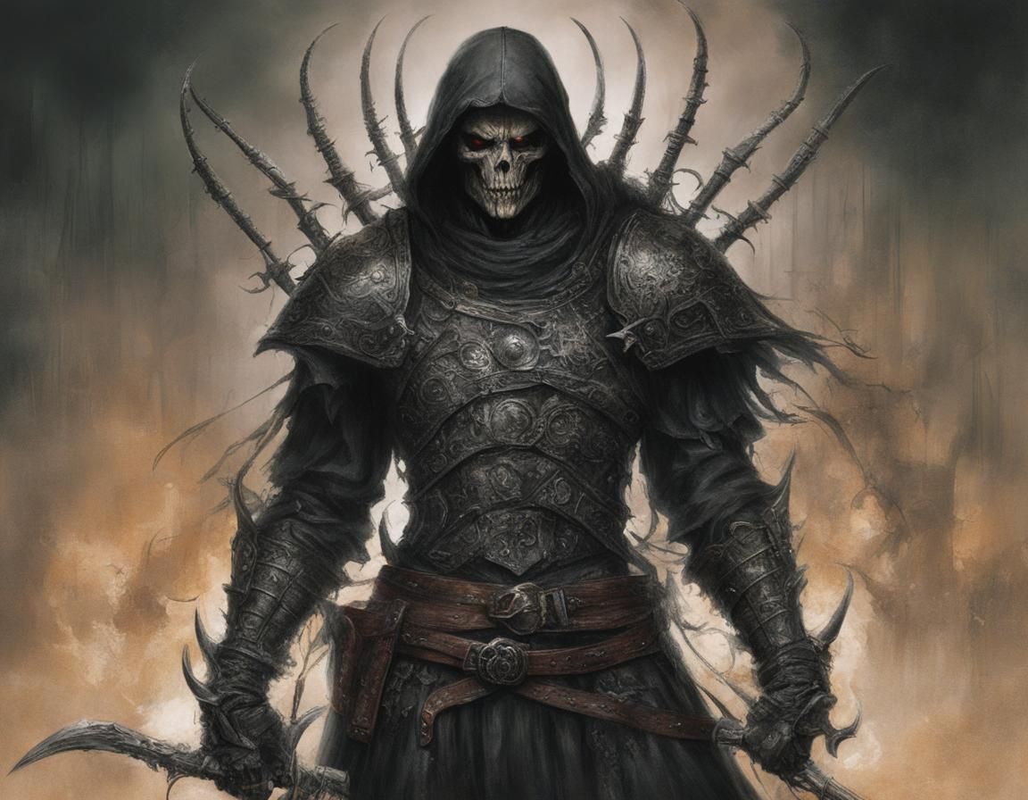 Dark Fantasy Riddlemaster in Sinister Style