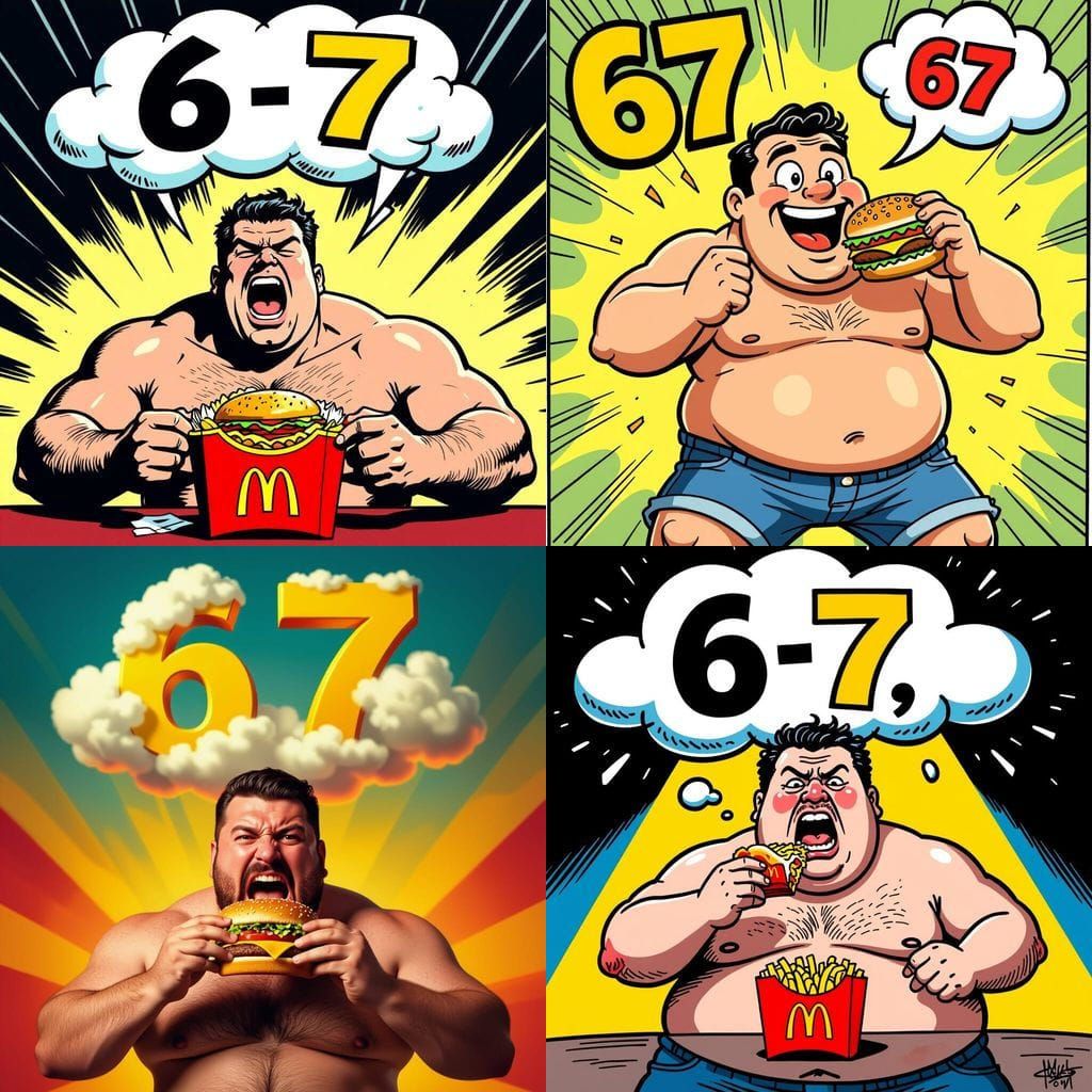 Chunky Man Shouting Under 6'7 Cloud While Eating McDonald's