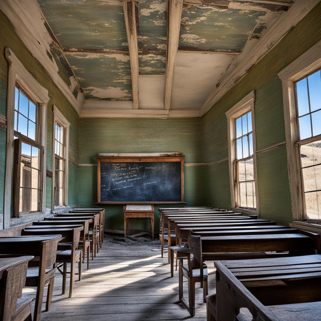 Abandoned Schoolhouse in Bannack, Montana