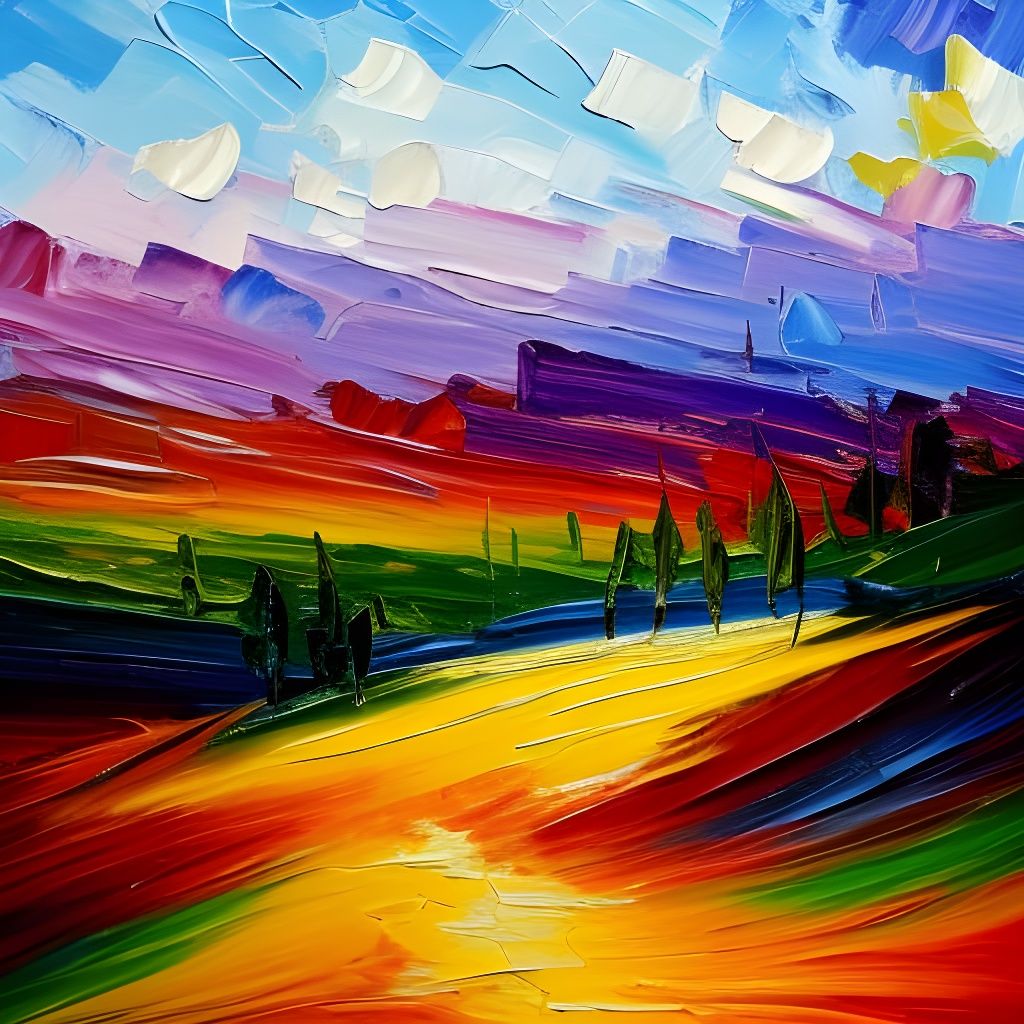 Dairy Impressionism: Colorful Impasto Acrylic Painting