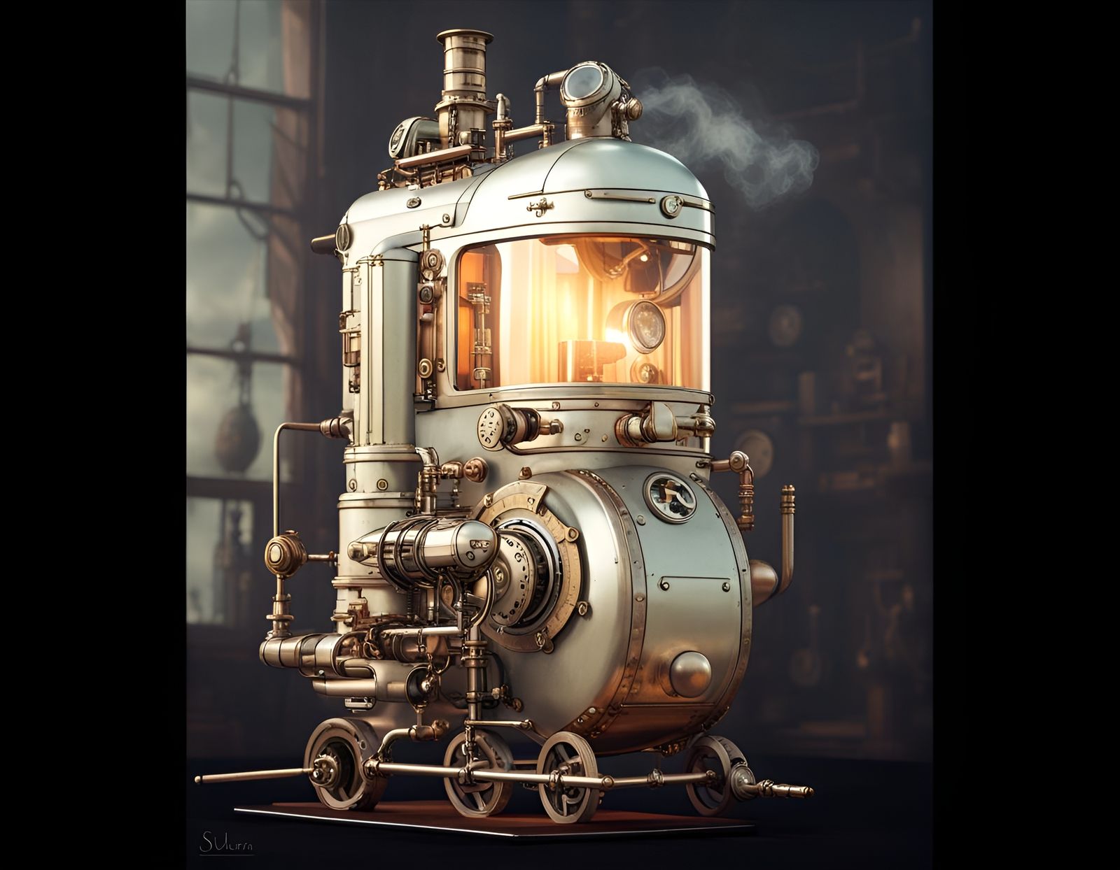 Steampunk Dieselpunk Machine Model by Su Jeong Ahn