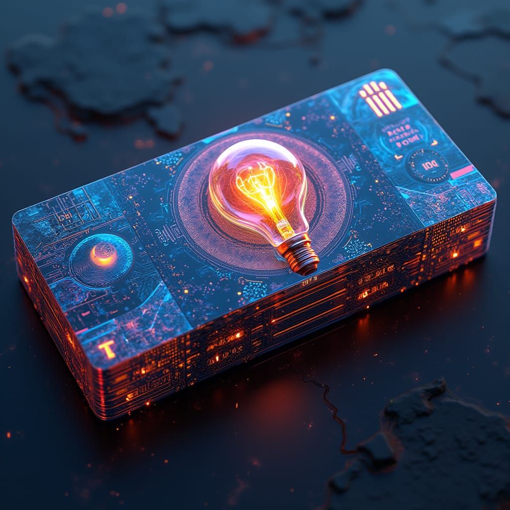 Futuristic Hybrid Polymer Banknote in Cyberpunk Style