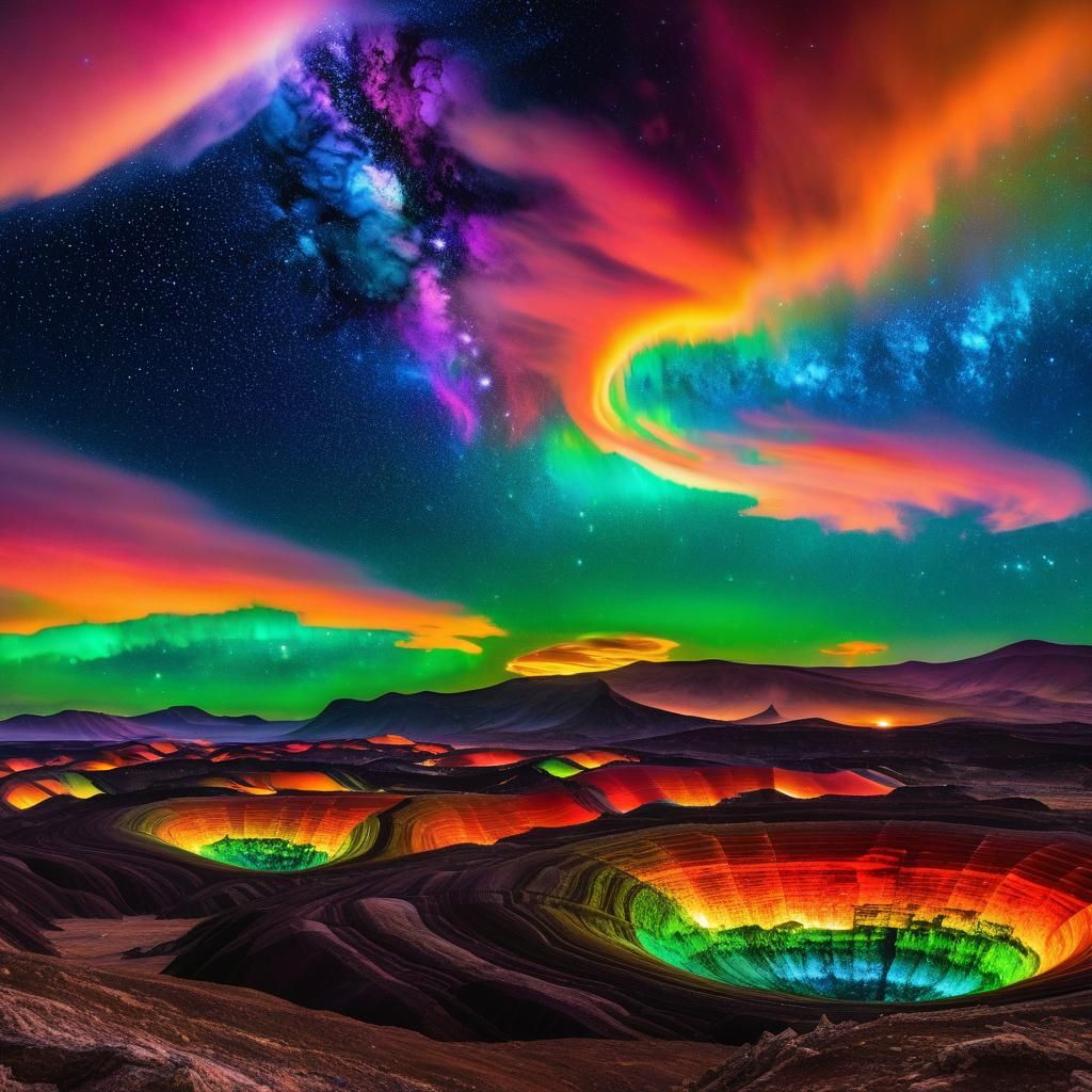 Psychedelic Ammonite Megaliths on Alien Planet