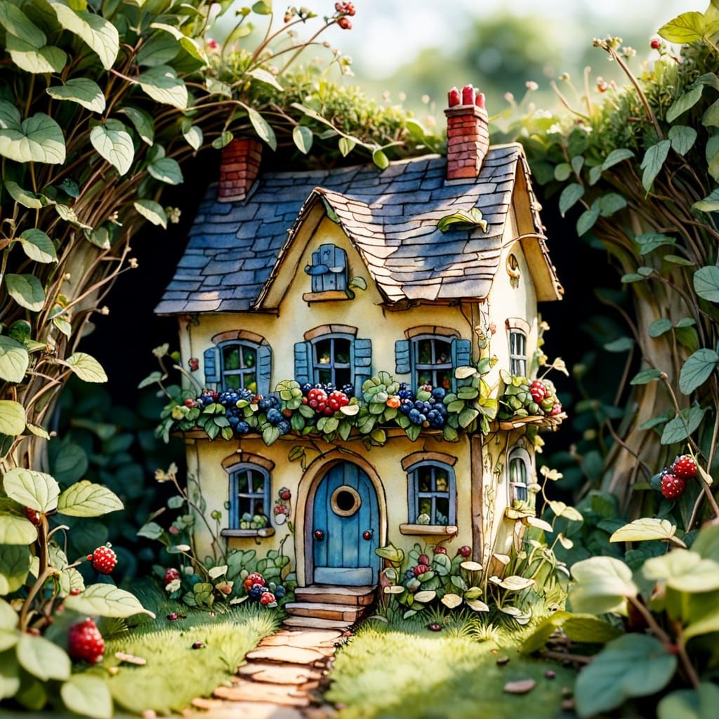 Whimsical Mouse Cottage in Brambley Hedge Style