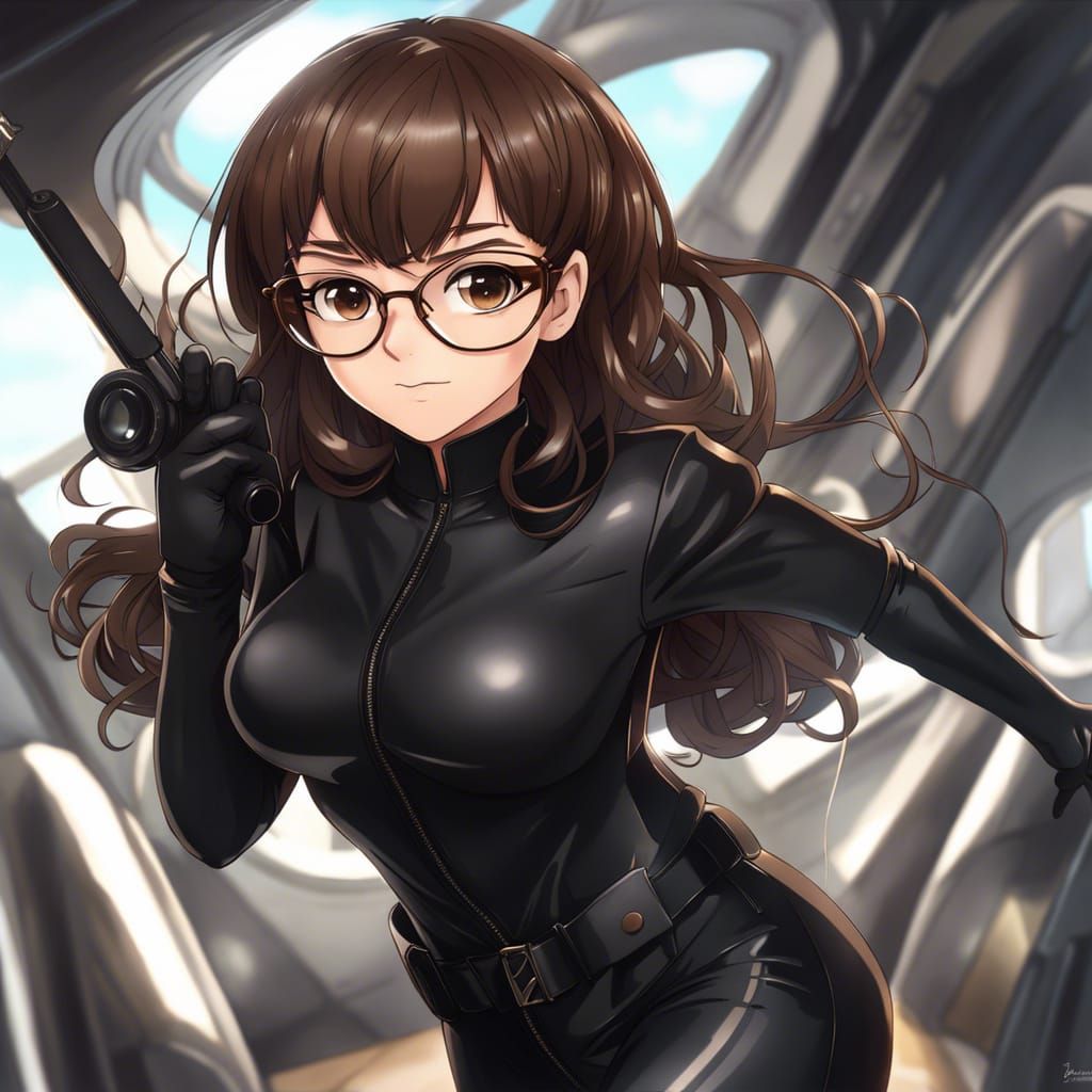 Detailed Anime Rendition of a Woman Spy