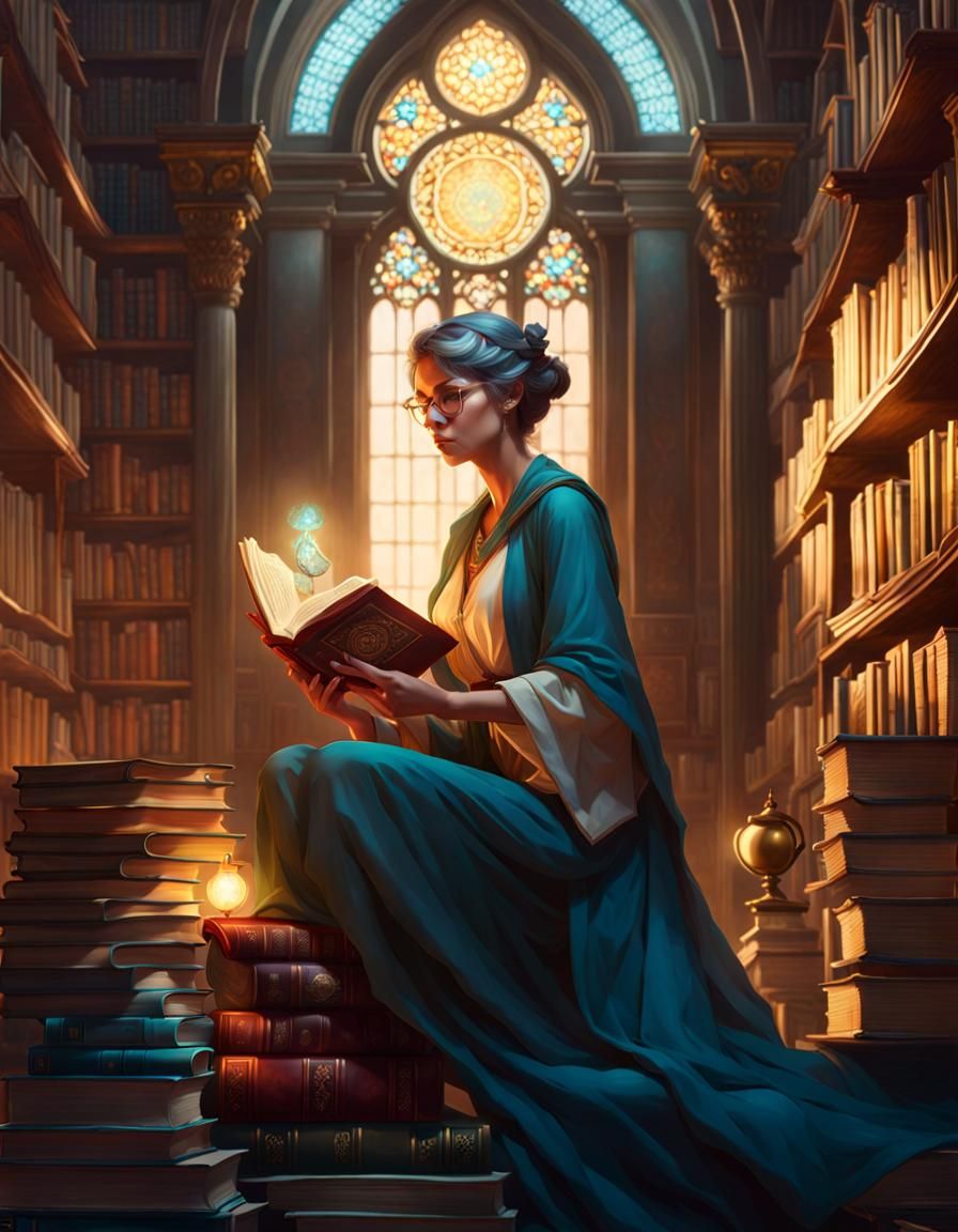 Women at work series (3) Librarian