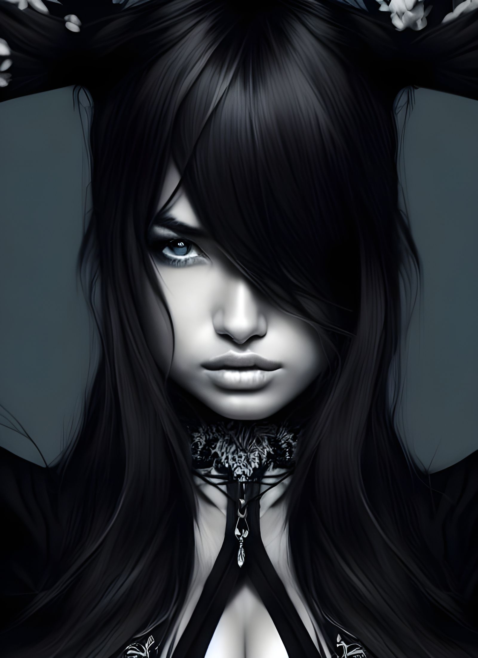 Adriana Lima Anime Portrait in WLOP Style