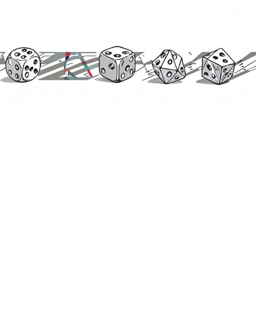 Dice Composition in Minimalist Style