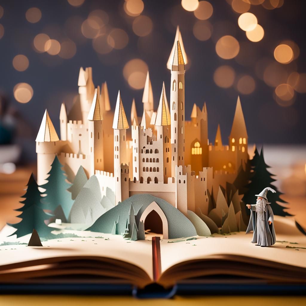 Wizard Builds Castle: Pop-Up Book Papercut