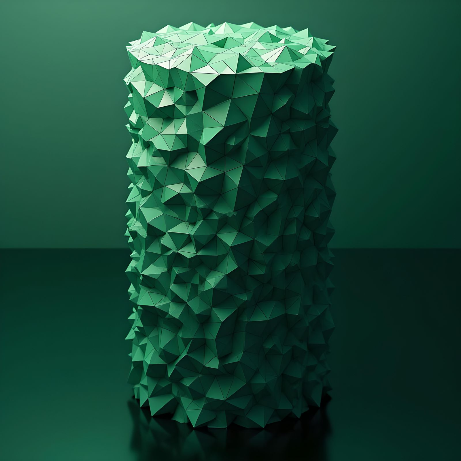 Geometric Triangle Cylinder in Detailed Matte Style