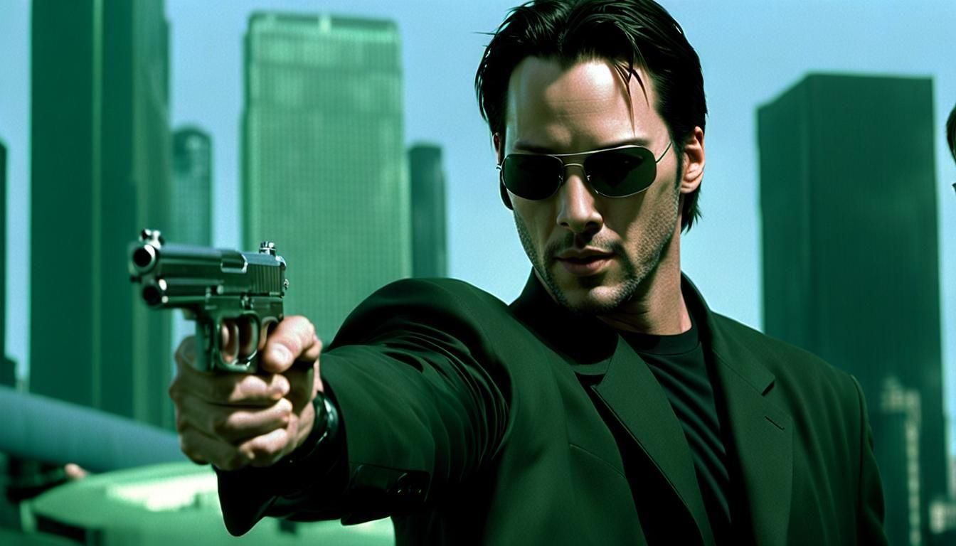 Keanu Reeves as Neo in The Matrix