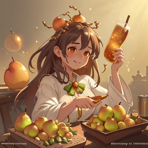 Festive Cider Portrait in Hyperdetailed Art Style