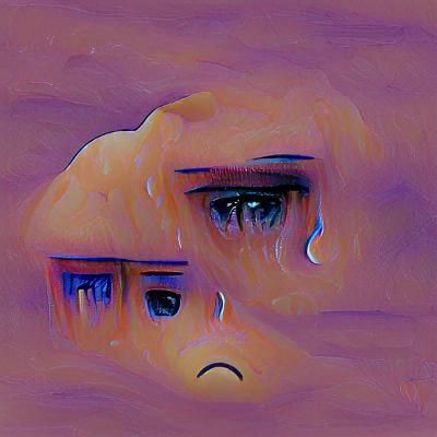 Lonely Figure in Desolate Landscape