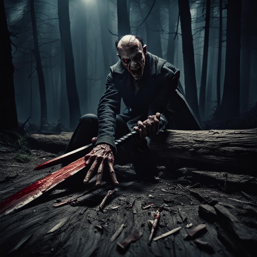 Vampire Staked: A Horror Cinematic Still