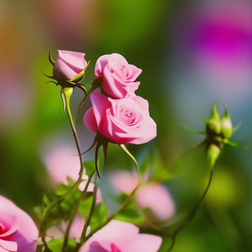 Pink Flowers in Natural Light: Professional Photography