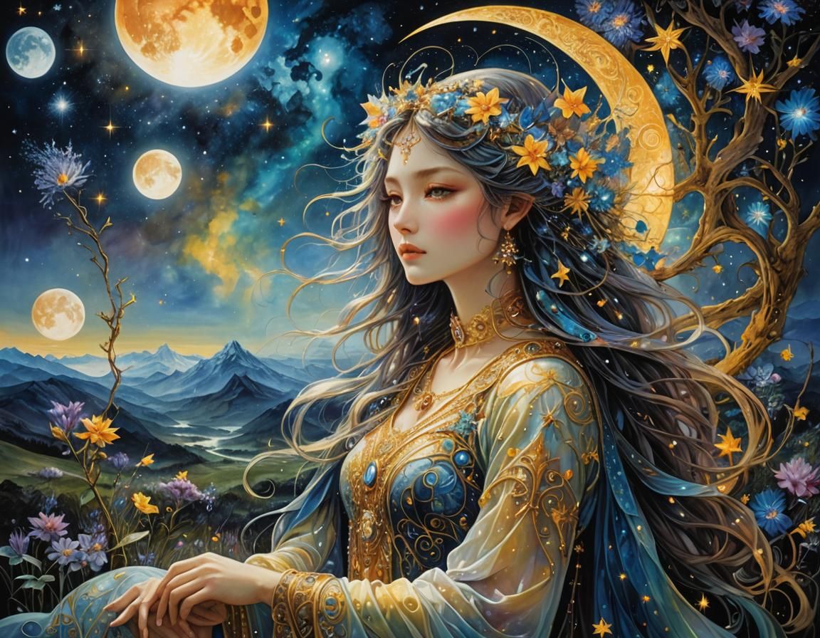 Dreamy Starry Night Camp with Ethereal Glow