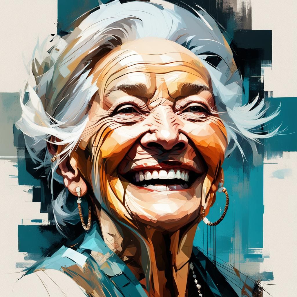 Detailed 3D Portrait Reflecting Positive Emotions