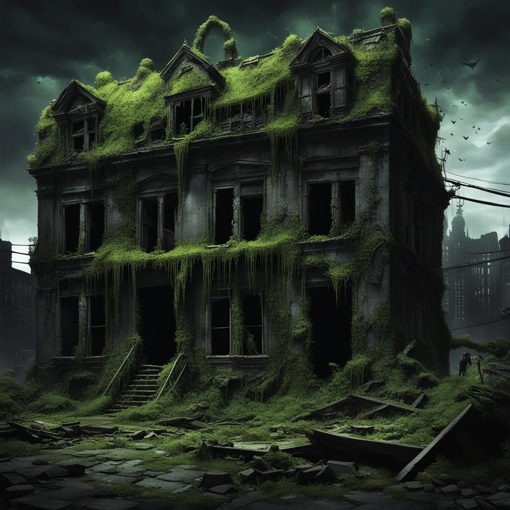 Post-Apocalyptic Batman Specter in Decayed Gotham