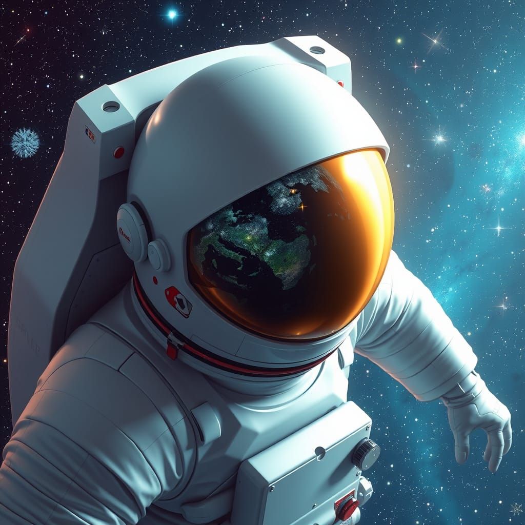 Astronaut Among the Stars