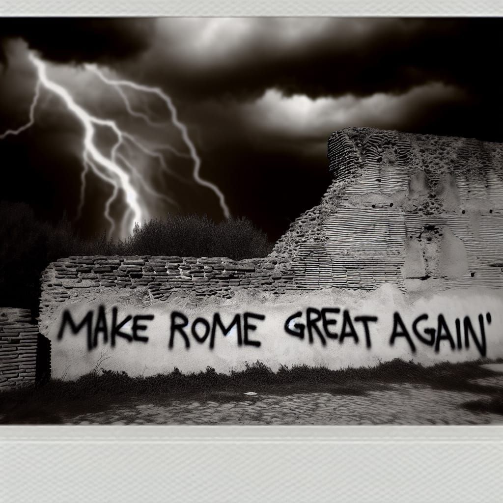 Roman Graffiti in Film Noir Style