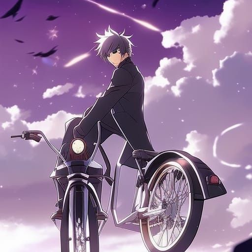 Moon Bikers in Anime Manga Style