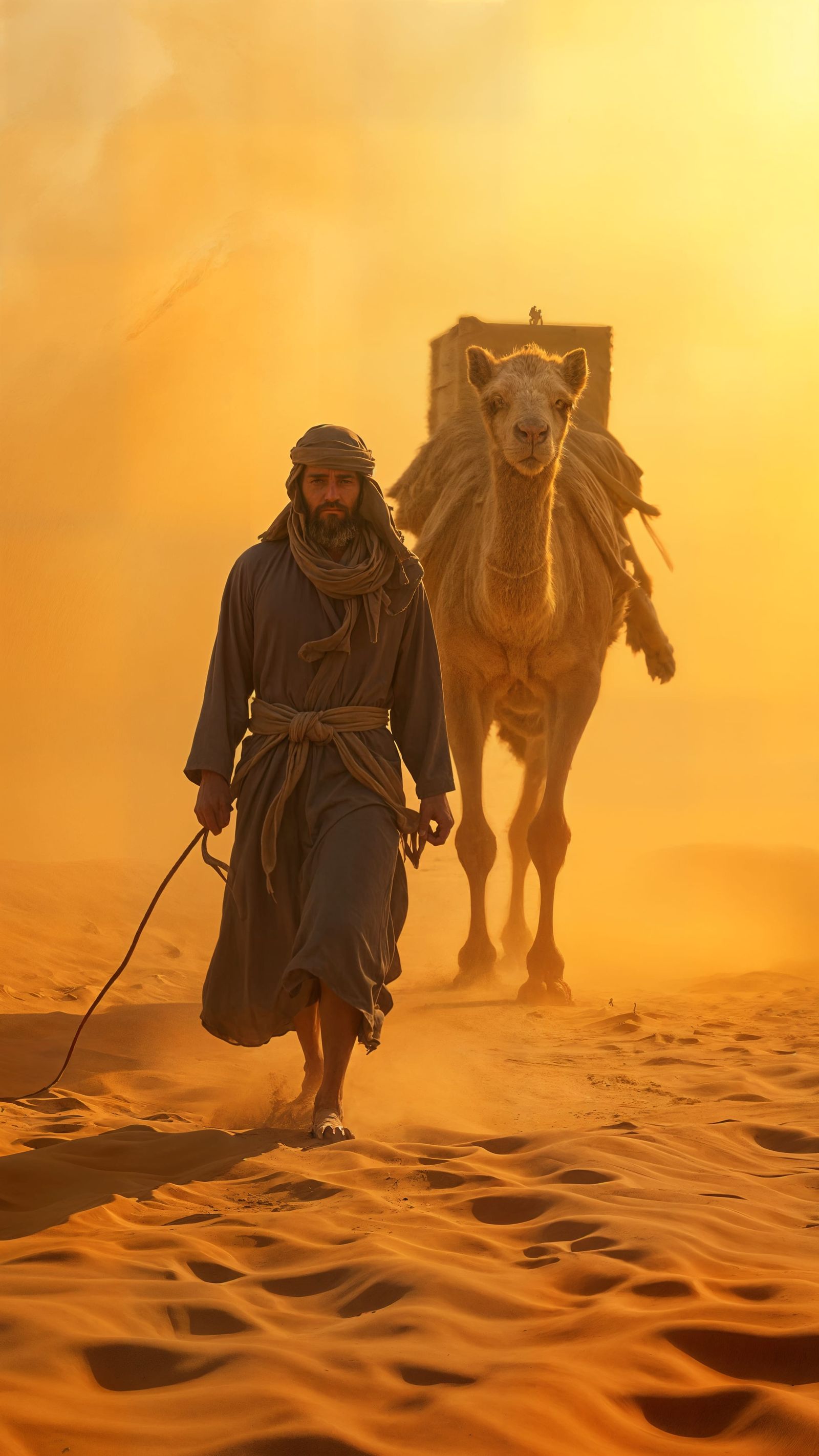 Desert Nomad's Fierce Journey Through Golden Sands