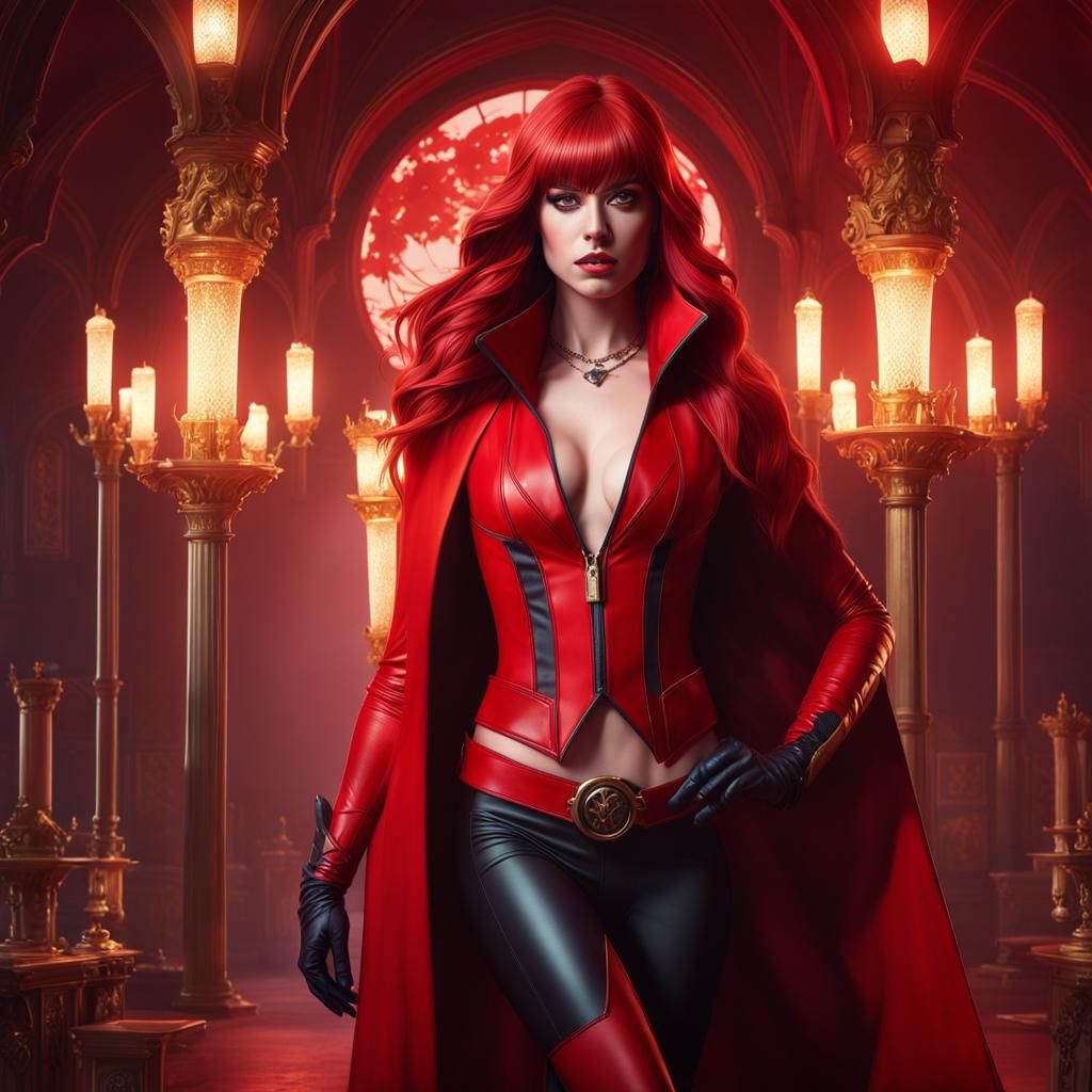 Katherine McNamara as Vampirella: Hyperrealistic Portrait