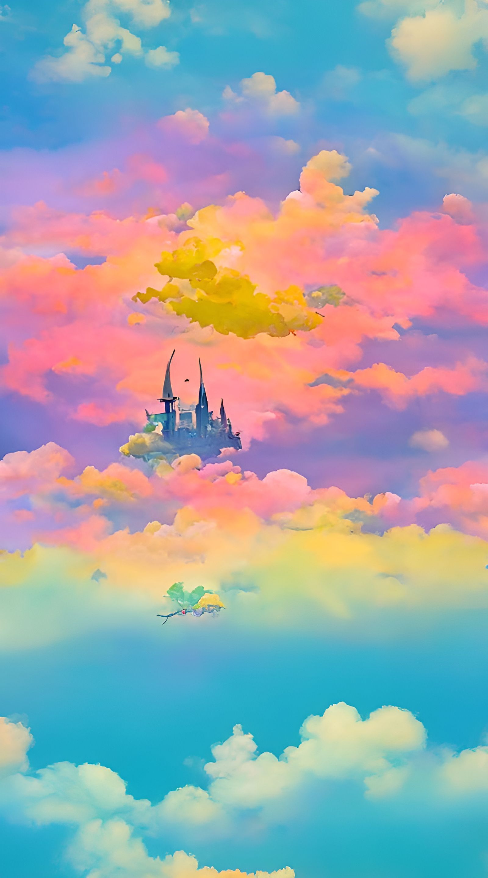 Mystic Fantasy Sky in Studio Ghibli Style